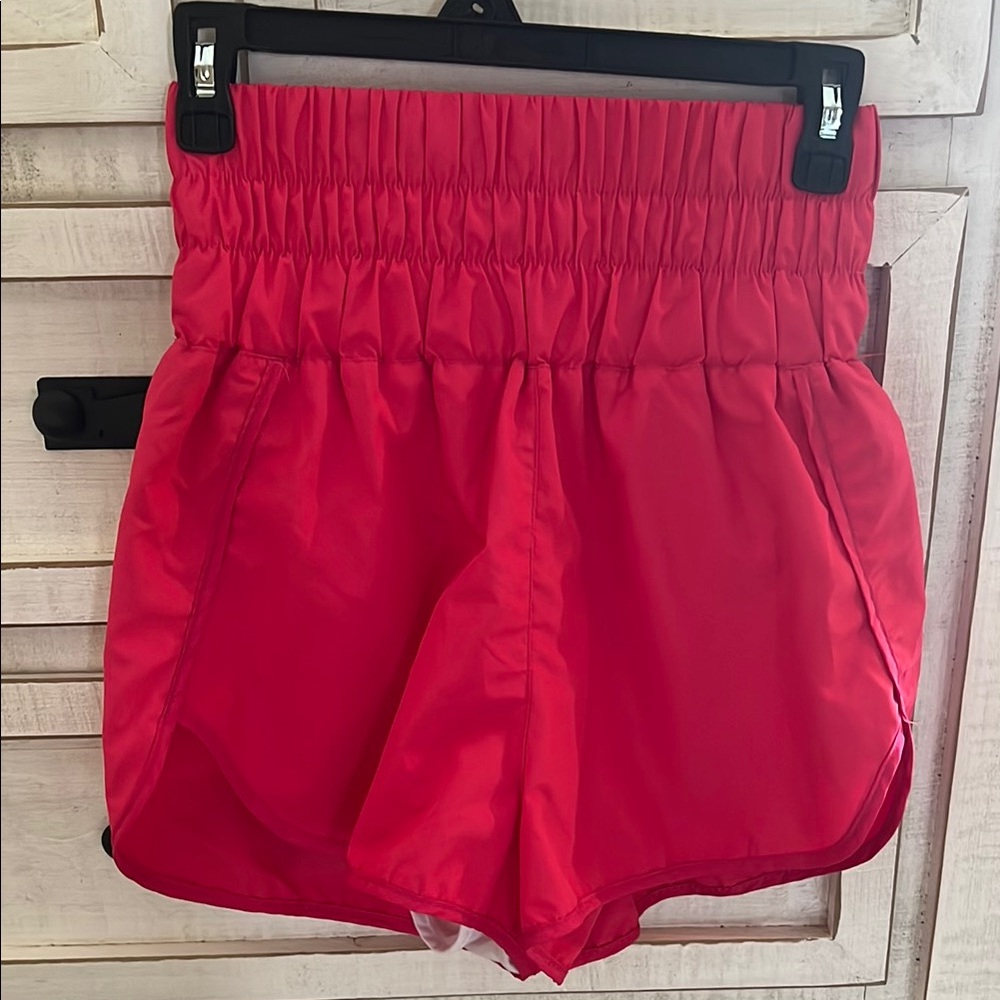Cotton Candy Pink High Waist Shorts with Elastic Waistband